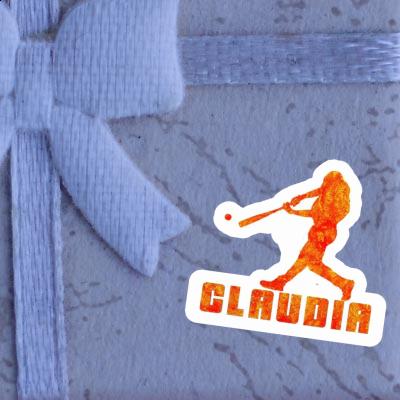 Baseballspieler Sticker Claudia Notebook Image