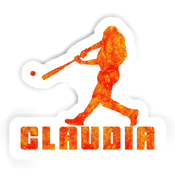 Baseballspieler Sticker Claudia Laptop Image