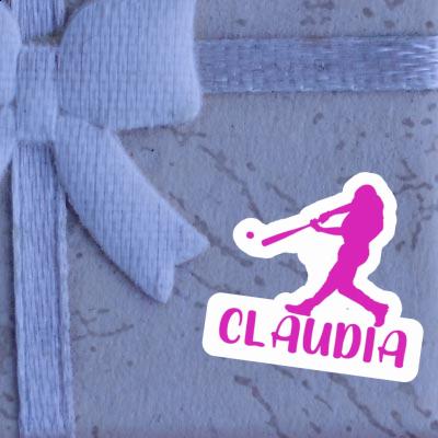 Sticker Baseball Player Claudia Laptop Image