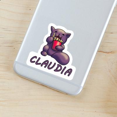 Sticker French Fry Cat Claudia Laptop Image