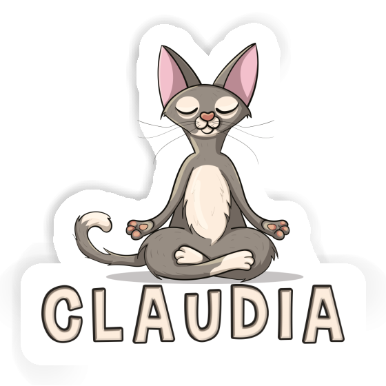 Chat de yoga Autocollant Claudia Laptop Image