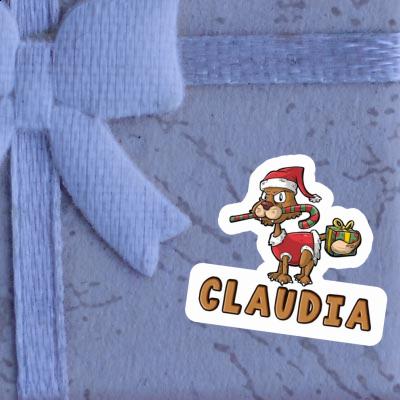 Claudia Sticker Christmas Cat Gift package Image