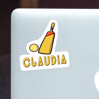 Sticker Claudia Cricket Bat Laptop Image