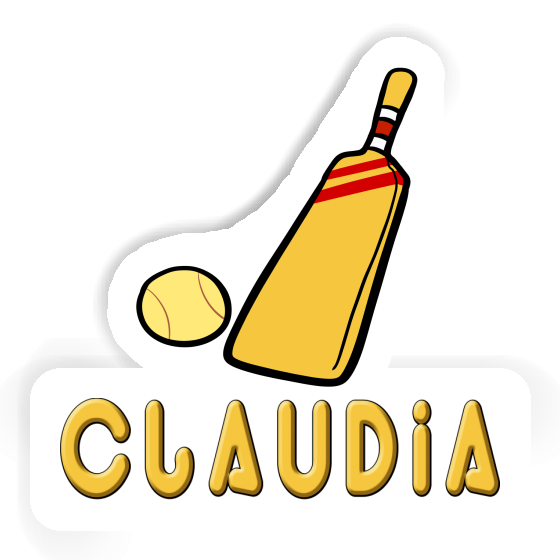 Sticker Claudia Cricket Bat Image