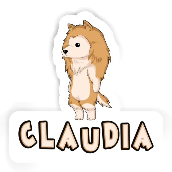 Claudia Sticker Collie Laptop Image