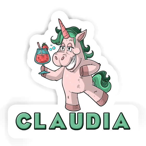 Licorne festive Autocollant Claudia Notebook Image