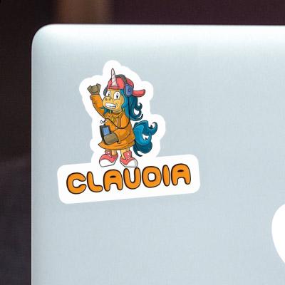 Sticker Claudia Hip-Hop Einhorn Laptop Image