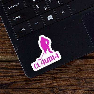 Sticker Hockey Player Claudia Laptop Image