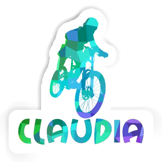 Claudia Sticker Freeride Biker Laptop Image