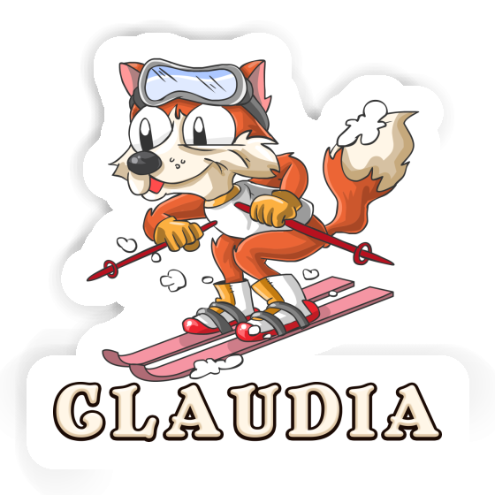 Sticker Skier Claudia Notebook Image