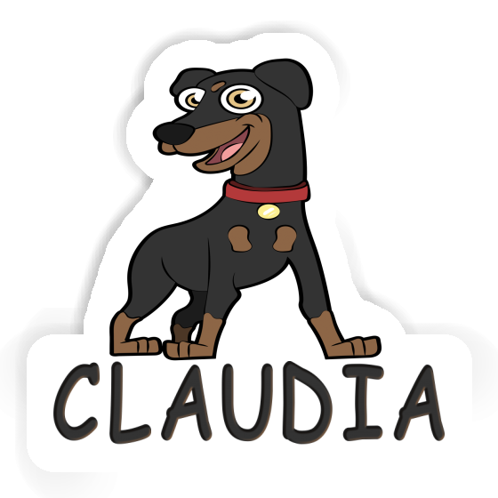 Pinscher Sticker Claudia Laptop Image