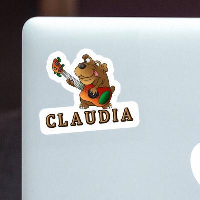 Autocollant Chien guitariste Claudia Notebook Image