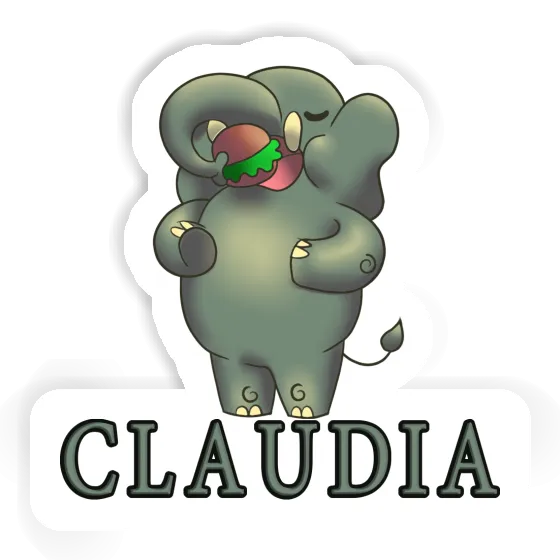 Aufkleber Claudia Elefant Notebook Image