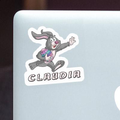 Aufkleber Claudia Rugby-Hase Laptop Image