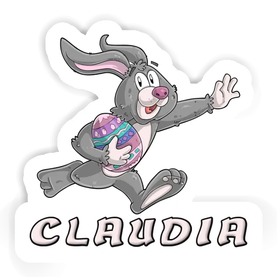 Aufkleber Claudia Rugby-Hase Notebook Image