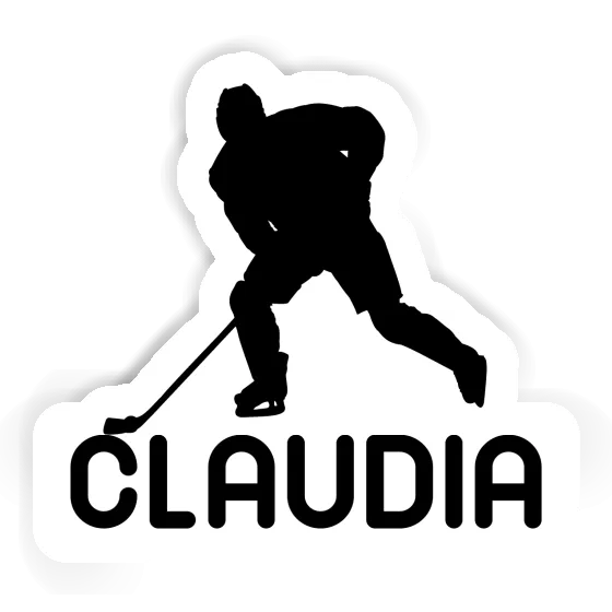 Sticker Eishockeyspieler Claudia Laptop Image