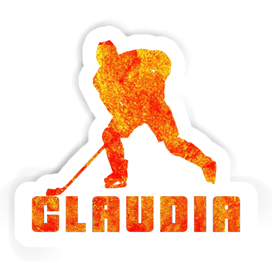 Sticker Claudia Eishockeyspieler Notebook Image