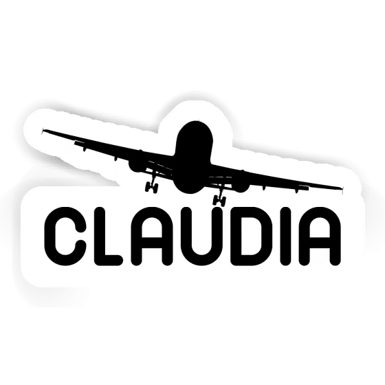 Sticker Claudia Flugzeug Notebook Image