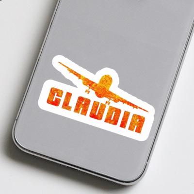 Sticker Flugzeug Claudia Image