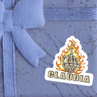 Claudia Sticker Middlefinger Image