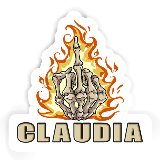 Claudia Sticker Middlefinger Laptop Image