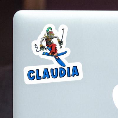 Sticker Freeride Skier Claudia Notebook Image