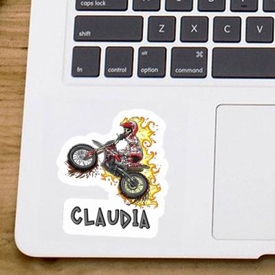 Claudia Sticker Dirt Biker Image