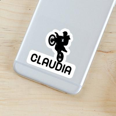 Motocross Rider Sticker Claudia Notebook Image