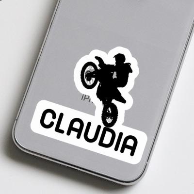 Motocross Rider Sticker Claudia Laptop Image