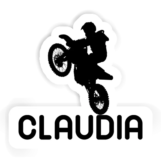 Motocross Rider Sticker Claudia Laptop Image