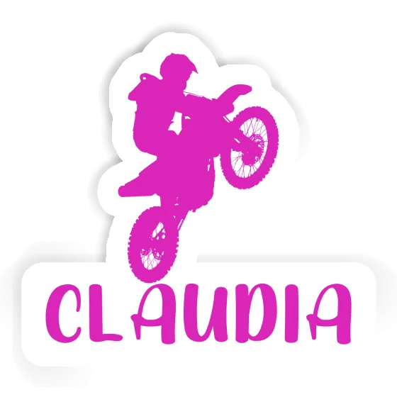 Motocross-Fahrer Sticker Claudia Laptop Image