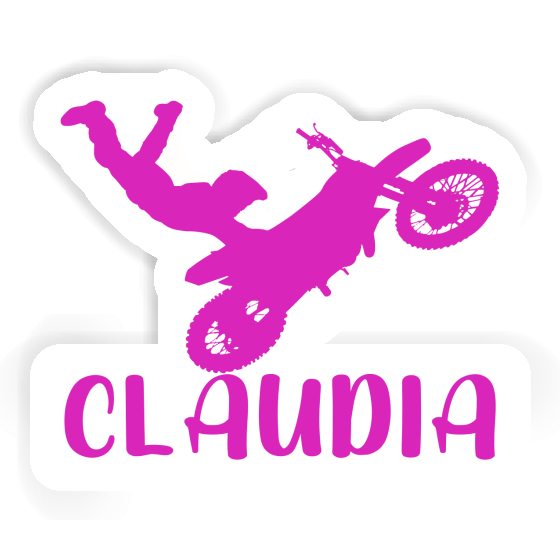 Aufkleber Claudia Motocross-Fahrer Notebook Image