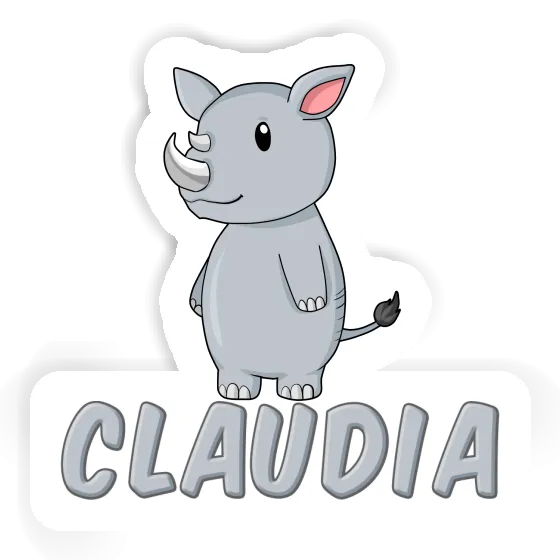 Claudia Aufkleber Rhinozeros Image