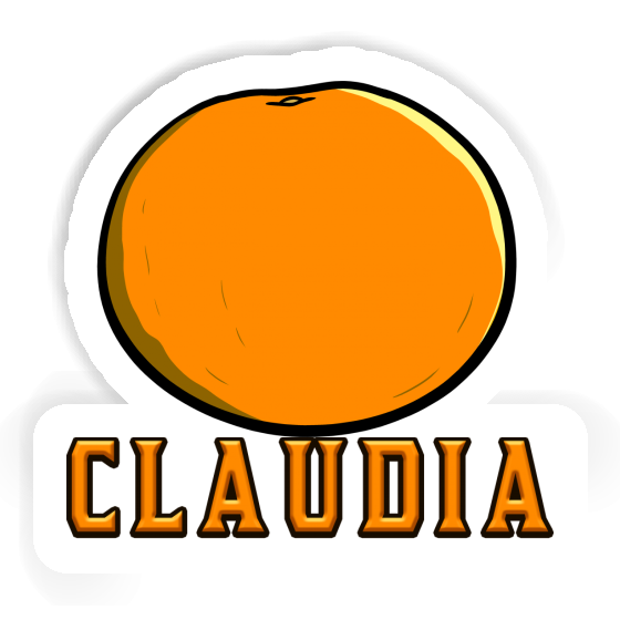 Claudia Sticker Orange Laptop Image