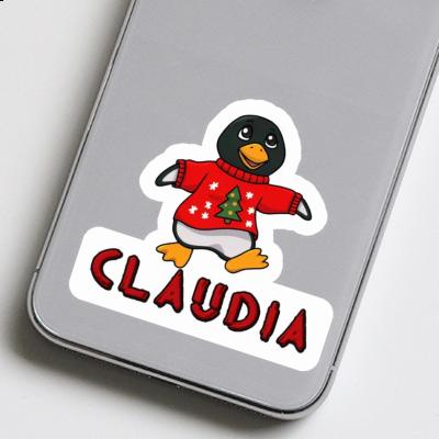 Sticker Christmas Penguin Claudia Gift package Image