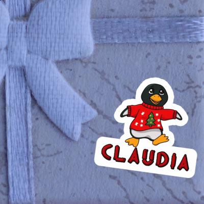 Sticker Christmas Penguin Claudia Gift package Image