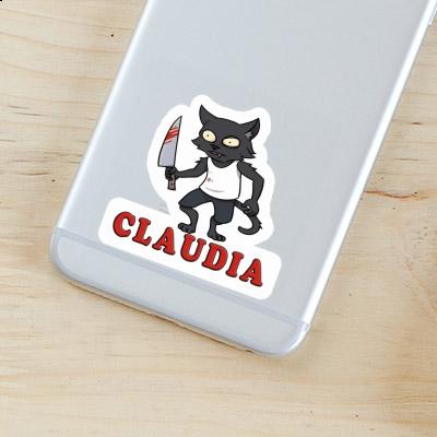 Claudia Aufkleber Psycho-Katze Notebook Image