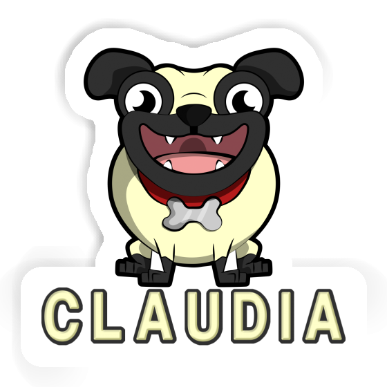 Sticker Claudia Pug Laptop Image