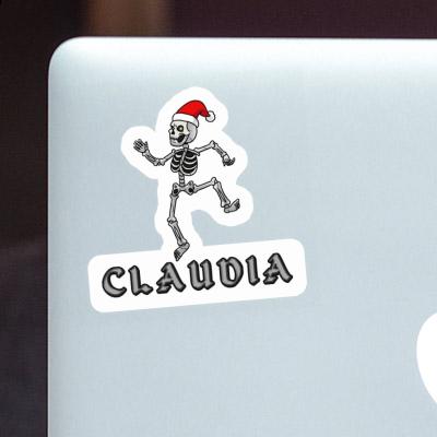 Sticker Claudia Christmas Skeleton Laptop Image