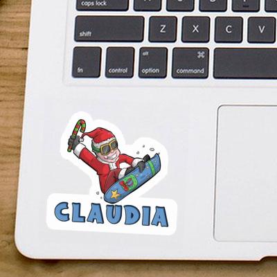 Sticker Claudia Snowboarder Notebook Image