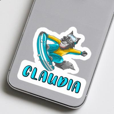 Sticker Claudia Snowboarder Notebook Image