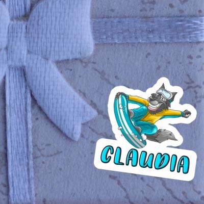 Sticker Claudia Snowboarder Gift package Image