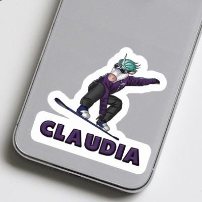 Aufkleber Claudia Snowboarderin Notebook Image