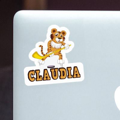 Ice-Hockey Player Sticker Claudia Notebook Image