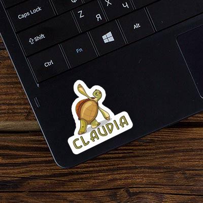 Claudia Sticker Yoga Turtle Laptop Image