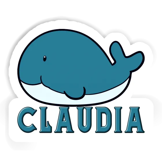 Whale Fish Sticker Claudia Laptop Image