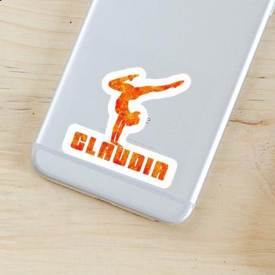 Sticker Claudia Yoga-Frau Notebook Image