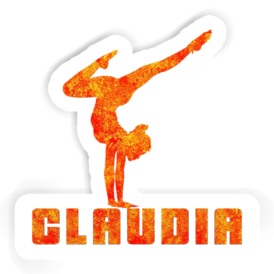 Sticker Claudia Yoga-Frau Laptop Image