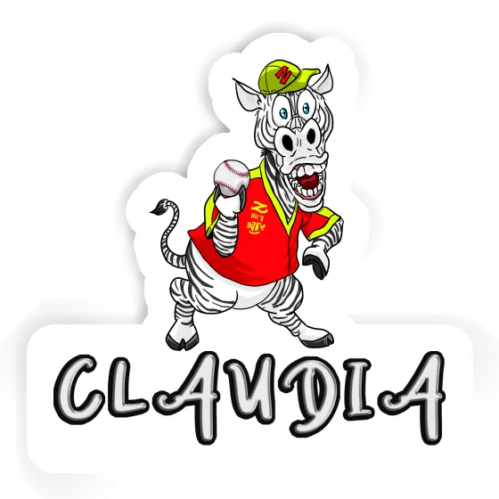 Sticker Baseballspieler Claudia Laptop Image