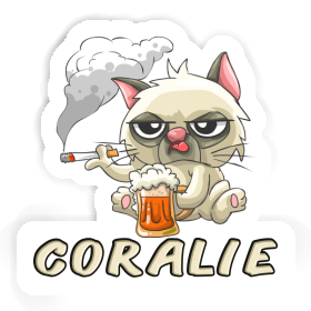 Coralie Sticker Smoking Cat Image